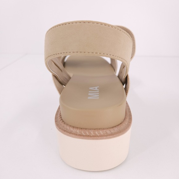 MIA Jene Platform Round Toe Sandals Ankle Strap Sand Cushioned Womens Size 10 M - Picture 4 of 16